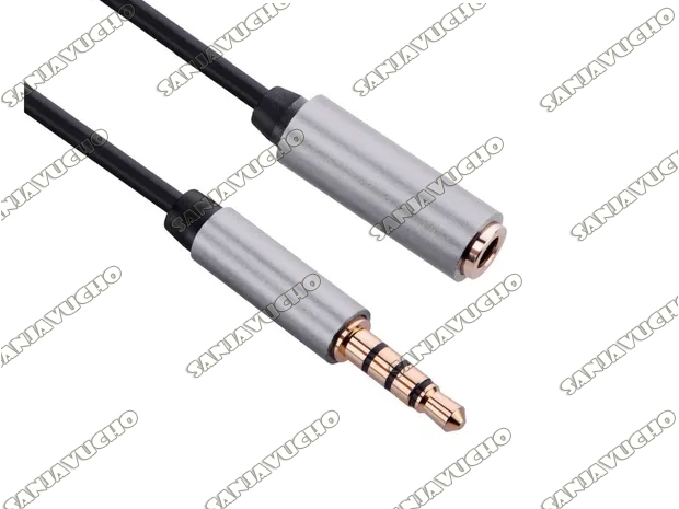 &u+  CABLE MINIPLUG MACHO A MINI PLUG HEMBRA 1.5 MTS + MIC